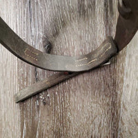 Flat Soft Leather Bridle *gc, older, mnr dirt, edge scrapes, fading, twist
