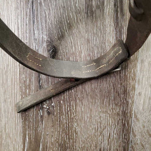 Flat Soft Leather Bridle *gc, older, mnr dirt, edge scrapes, fading, twist