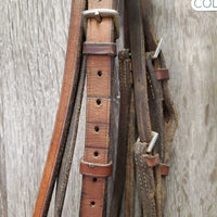 Flat Soft Leather Bridle *gc, older, mnr dirt, edge scrapes, fading, twist
