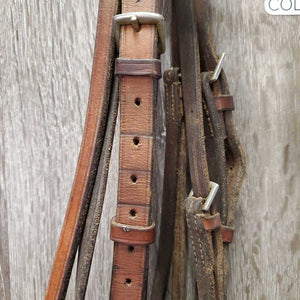 Flat Soft Leather Bridle *gc, older, mnr dirt, edge scrapes, fading, twist