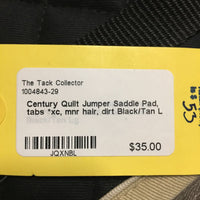 Quilt Jumper Saddle Pad, tabs *xc, mnr hair, dirt
