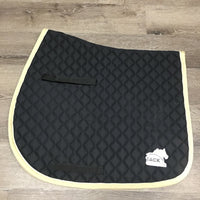 Quilt Jumper Saddle Pad, tabs *xc, mnr hair, dirt
