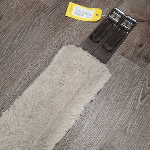 FS Girth, Sheepskin Velcro Liner, 2x els *gc, clean & dirty, clumpy, stains, edges: thin, rubs