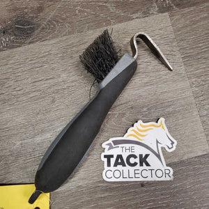 Thick Plastic Hoof Pick, bristles *gc, dirt, scratches, bent bristles