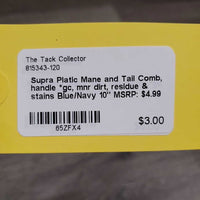 Platic Mane and Tail Comb, handle *gc, mnr dirt, residue & stains
