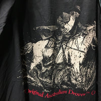 Full Length Oil Slicker, detach hood *gc, dirt, residue, stains, older, smells, discolored