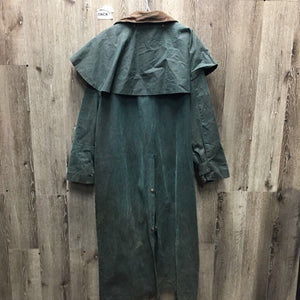 Full Length Oil Slicker, detach hood *gc, dirt, residue, stains, older, smells, discolored