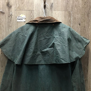 Full Length Oil Slicker, detach hood *gc, dirt, residue, stains, older, smells, discolored