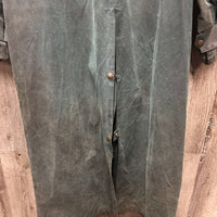 Full Length Oil Slicker, detach hood *gc, dirt, residue, stains, older, smells, discolored
