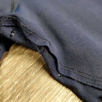 Unlined Sticky Full Seat Riding Tight Breeches, Pull On, 2 Thigh Pockets *gc/fair, UNSTITCHED leg, threads. cracking logos, seam rubs/frays
