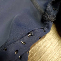 Unlined Sticky Full Seat Riding Tight Breeches, Pull On, 2 Thigh Pockets *gc/fair, UNSTITCHED leg, threads. cracking logos, seam rubs/frays
