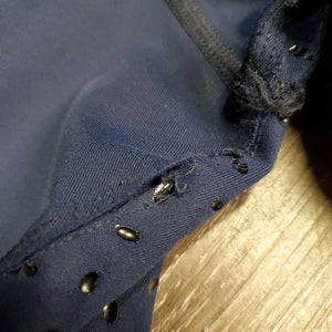 Unlined Sticky Full Seat Riding Tight Breeches, Pull On, 2 Thigh Pockets *gc/fair, UNSTITCHED leg, threads. cracking logos, seam rubs/frays