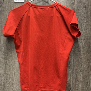 SS V Neck T Shirt *gc, snags, runs, shrunk?puckered logo