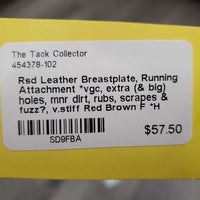 Rsd Leather Breastplate, Running Attachment *vgc, extra (& big) holes, mnr dirt, rubs, scrapes & fuzz?, v.stiff
