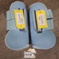 Open Front & Hind Boots, velcro *gc, clean, stains, mnr hair, threads, scrapes, pillyl edges
