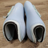 Open Front & Hind Boots, velcro *gc, clean, stains, mnr hair, threads, scrapes, pillyl edges

