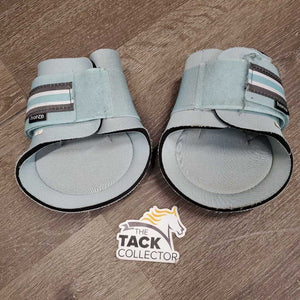 Open Front & Hind Boots, velcro *gc, clean, stains, mnr hair, threads, scrapes, pillyl edges