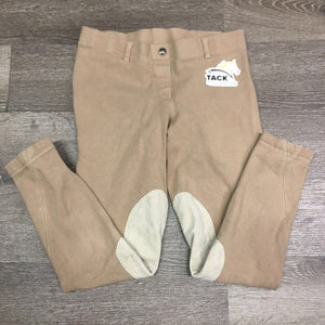 Hvy Cotton Breeches, Pull On *vgc/gc, clean, seat rubs & pills, sm hole