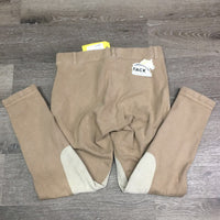 Hvy Cotton Breeches, Pull On *vgc/gc, clean, seat rubs & pills, sm hole
