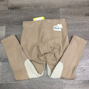 Hvy Cotton Breeches, Pull On *vgc/gc, clean, seat rubs & pills, sm hole