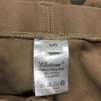 Hvy Cotton Breeches, Pull On *vgc/gc, clean, seat rubs & pills, sm hole
