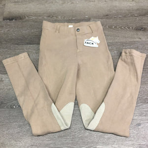 JUNIORS Hvy Cotton Breeches, Pull On *vgc, sm seat seam holes