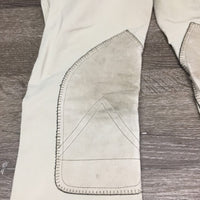 EuroSeat Breeches, Full Leather Knees *gc, v.pilly lining, mnr stains, discolored seat & legs
