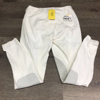 EuroSeat Breeches, Leather Knees *gc, mnr stains, seam puckers, loose threads, v.mnr frayed edge
