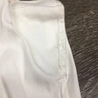 EuroSeat Breeches, Leather Knees *gc, mnr stains, seam puckers, loose threads, v.mnr frayed edge