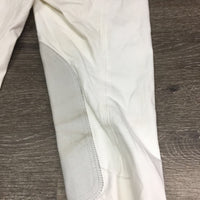 EuroSeat Breeches, Leather Knees *gc, mnr stains, seam puckers, loose threads, v.mnr frayed edge
