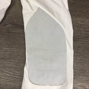 EuroSeat Breeches, Leather Knees *gc, mnr stains, seam puckers, loose threads, v.mnr frayed edge