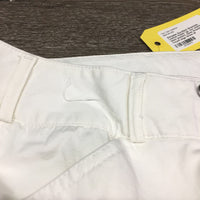 EuroSeat Breeches, Leather Knees *gc, mnr stains, seam puckers, loose threads, v.mnr frayed edge
