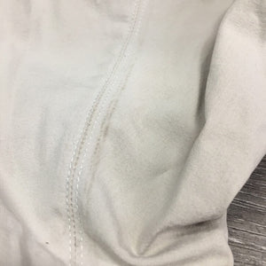 EuroSeat Breeches, Leather Knees *gc, seam puckers, mnr stains, dingy. pulled seat seams
