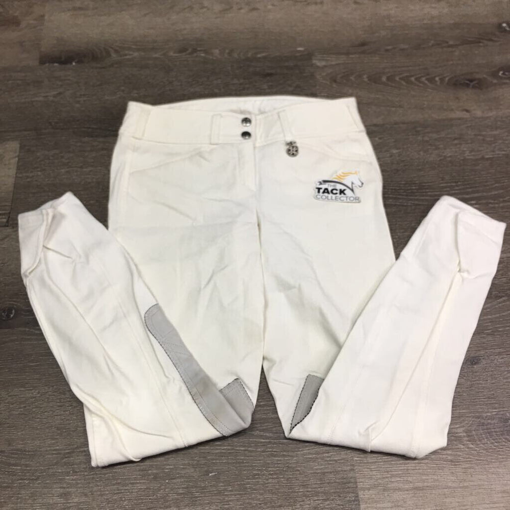 EuroSeat Breeches, Leather Knees *xc/like new, v.mnr stains & seam puckers