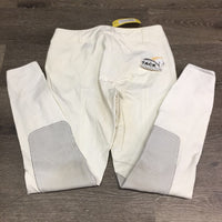 EuroSeat Breeches, Leather Knees *xc/like new, v.mnr stains & seam puckers
