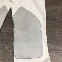 EuroSeat Breeches, Leather Knees *xc/like new, v.mnr stains & seam puckers

