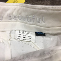 EuroSeat Breeches, Leather Knees *xc/like new, v.mnr stains & seam puckers
