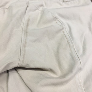EuroSeat Breeches, Leather Knees *gc, seam puckers, mnr stains, dingy. pulled seat seams