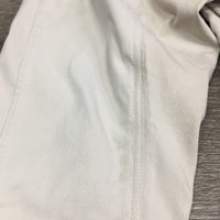 EuroSeat Breeches, Leather Knees *gc, seam puckers, mnr stains, dingy. pulled seat seams
