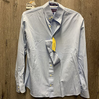 LS Show Shirt, 1x Button Collar *vgc, older, seam puckers

