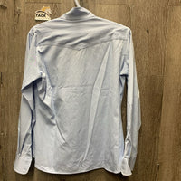 LS Show Shirt, 1x Button Collar *vgc, older, seam puckers
