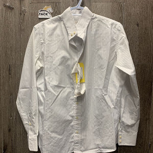 LS Show Shirt, 1x Velcro Collar *gc, older, seam puckers