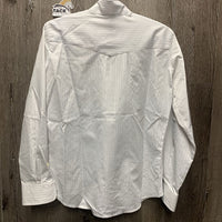 LS Show Shirt, 1x Velcro Collar *gc, older, seam puckers
