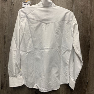 LS Show Shirt, 1x Velcro Collar *gc, older, seam puckers