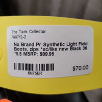 Pr Synthetic Light Field Boots, zips *xc/like new
