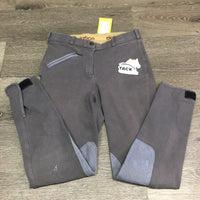 Hvy Cotton Breeches, Pull On *gc, faded, pilly edges & waist band, seam hole, undone stitching
