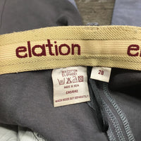 Hvy Cotton Breeches, Pull On *gc, faded, pilly edges & waist band, seam hole, undone stitching
