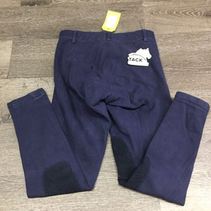 Hvy Cotton Breeches, Pull On *gc/fair, faded, fuzzy, seam hole, dirt?stains, seat rubs & pills, discolored edges