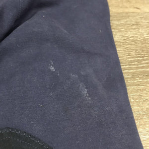 Hvy Cotton Breeches, Pull On *gc/fair, faded, fuzzy, seam hole, dirt?stains, seat rubs & pills, discolored edges