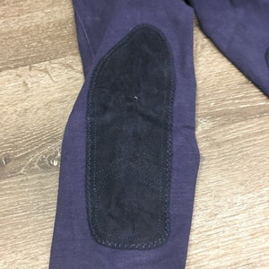 Hvy Cotton Breeches, Pull On *gc/fair, faded, fuzzy, seam hole, dirt?stains, seat rubs & pills, discolored edges